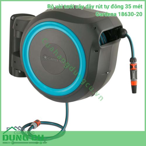 Bộ vòi tưới rút dây tự động 35m Gardena 18630-20