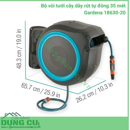 Bộ vòi tưới rút dây tự động 35m Gardena 18630-20