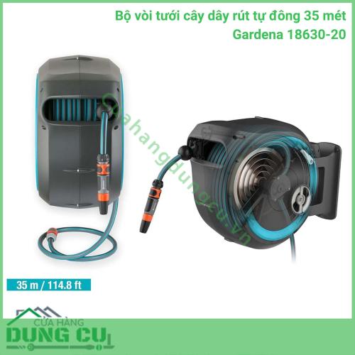 Bộ vòi tưới rút dây tự động 35m Gardena 18630-20
