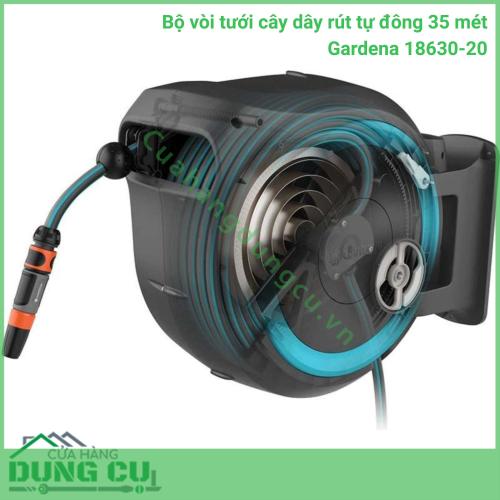 Bộ vòi tưới rút dây tự động 35m Gardena 18630-20