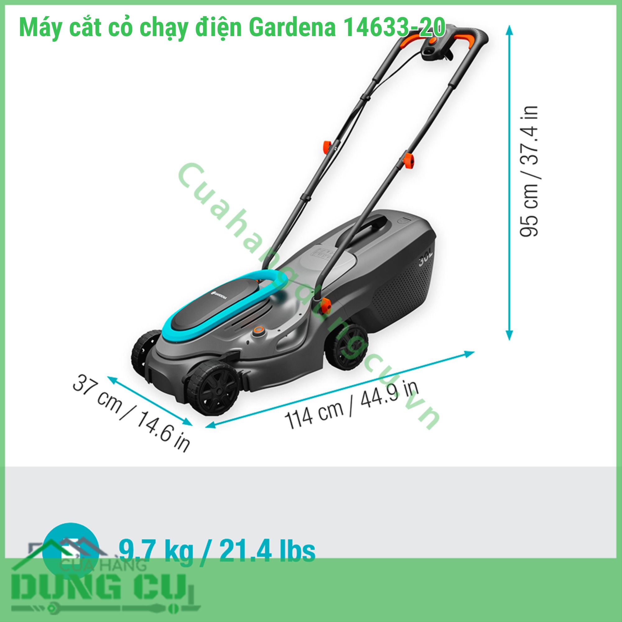 Máy Cắt Cỏ Chạy Điện Gardena PowerMax 32 1200 G2 (14633-20) - Giải Pháp Chăm Sóc Bãi Cỏ Hoàn Hảo