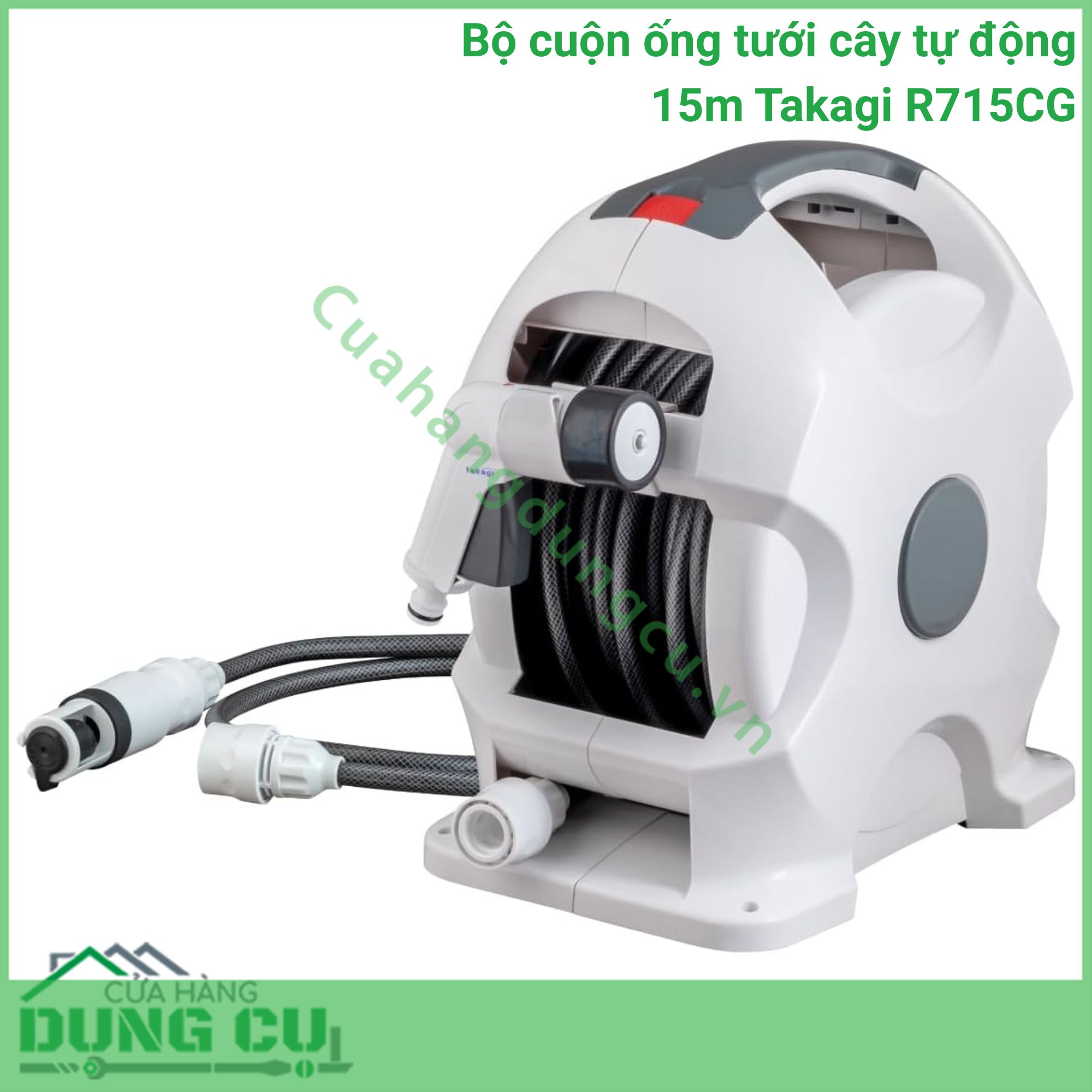 Bộ Cuộn Ống Tưới Cây Tự Động 15m Takagi R715CG - Giải Pháp Chăm Sóc Sân Vườn Toàn Diện