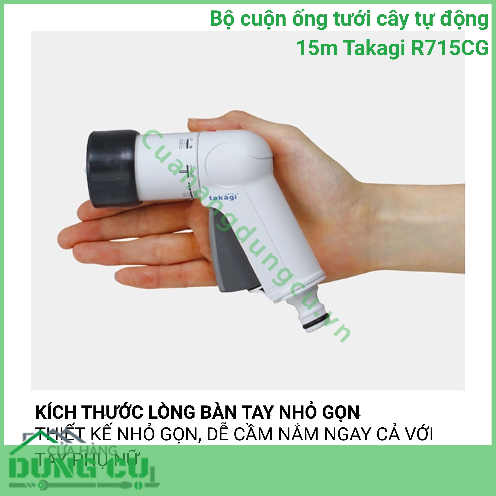 Bộ Cuộn Ống Tưới Cây Tự Động 15m Takagi R715CG - Giải Pháp Chăm Sóc Sân Vườn Toàn Diện