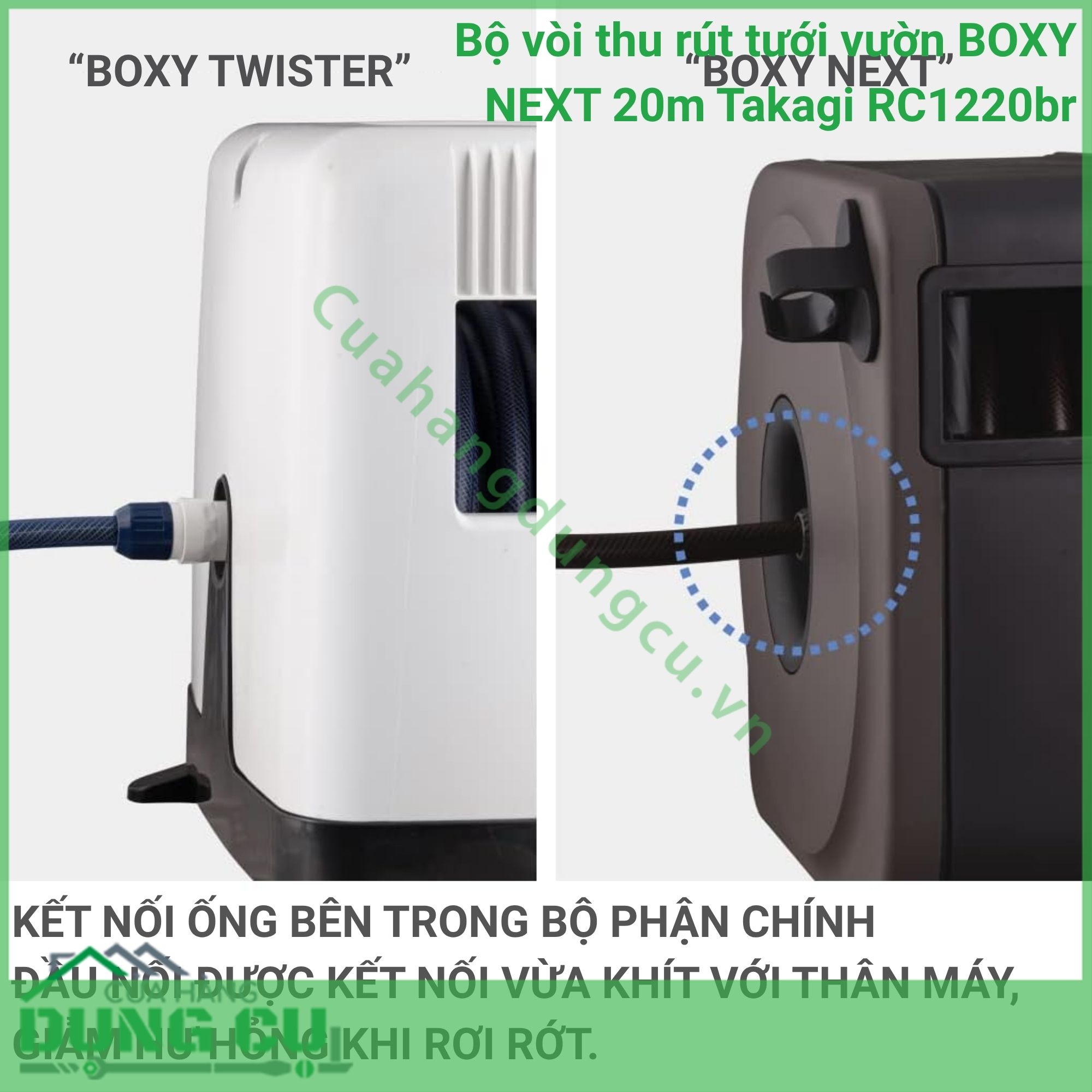 Bộ Vòi Thu Rút BOXY NEXT 20m Takagi RC1220BR - Nâng Tầm Không Gian Sống Xanh Tiện Nghi