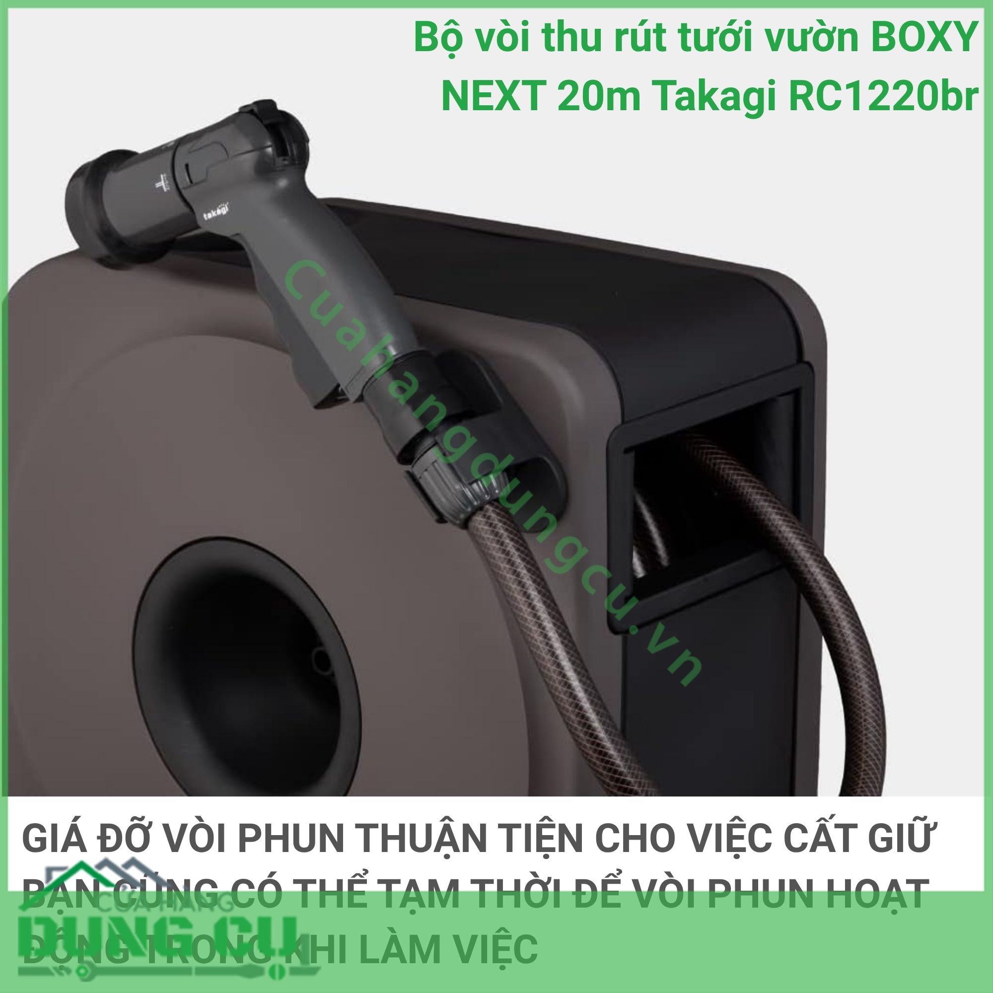 Bộ Vòi Thu Rút BOXY NEXT 20m Takagi RC1220BR - Nâng Tầm Không Gian Sống Xanh Tiện Nghi
