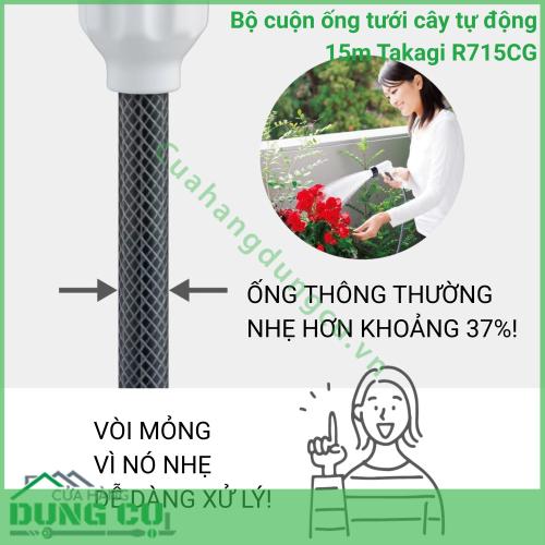 Bộ Cuộn Ống Tưới Cây Tự Động 15m Takagi R715CG - Giải Pháp Chăm Sóc Sân Vườn Toàn Diện