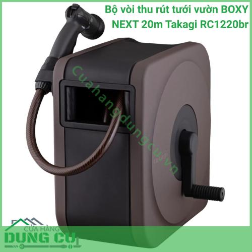 Bộ Vòi Thu Rút BOXY NEXT 20m Takagi RC1220BR - Nâng Tầm Không Gian Sống Xanh Tiện Nghi