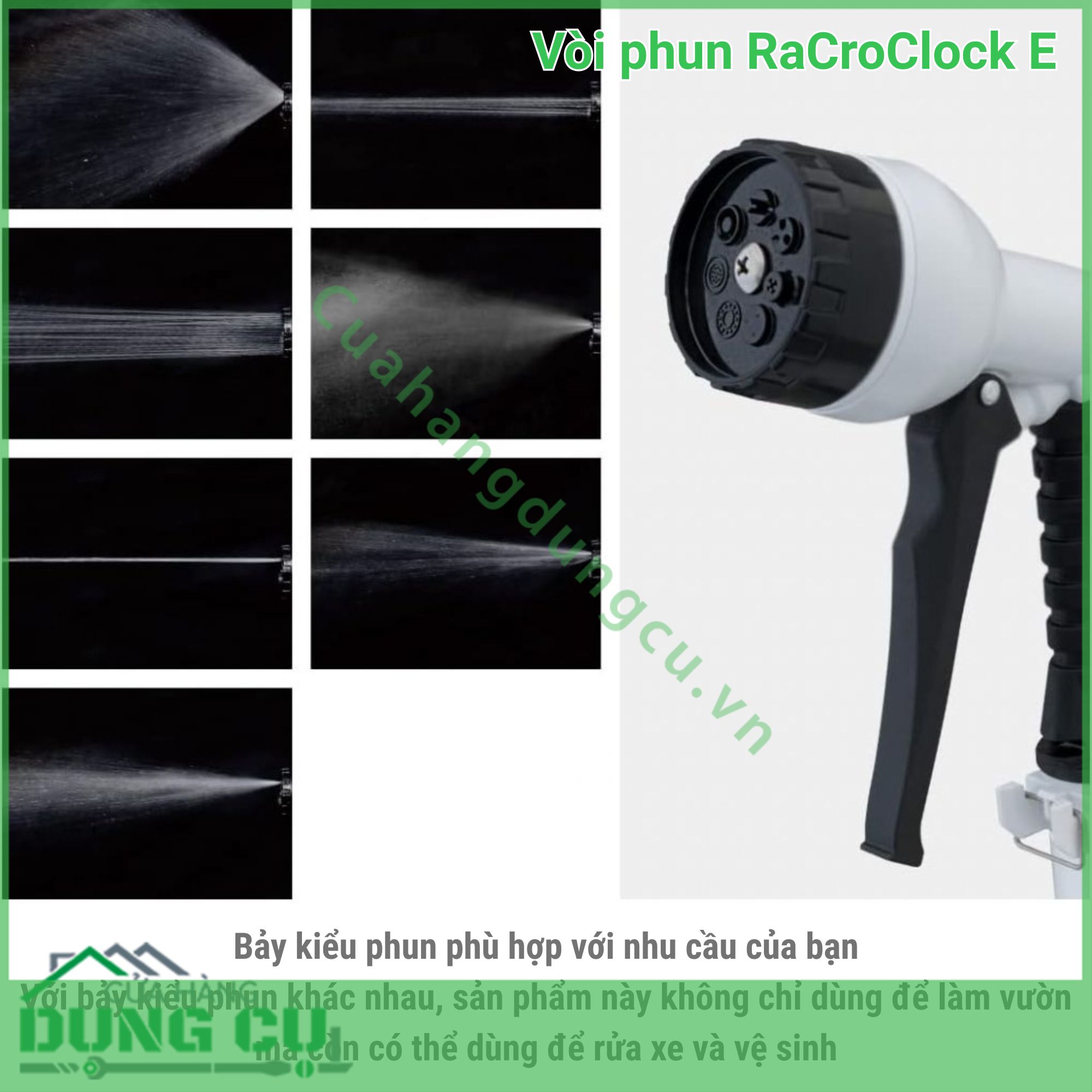 Vòi Phun Nước RaCroClock E QG551 - Giải Pháp Tưới Tiêu Và Vệ Sinh Đa Năng