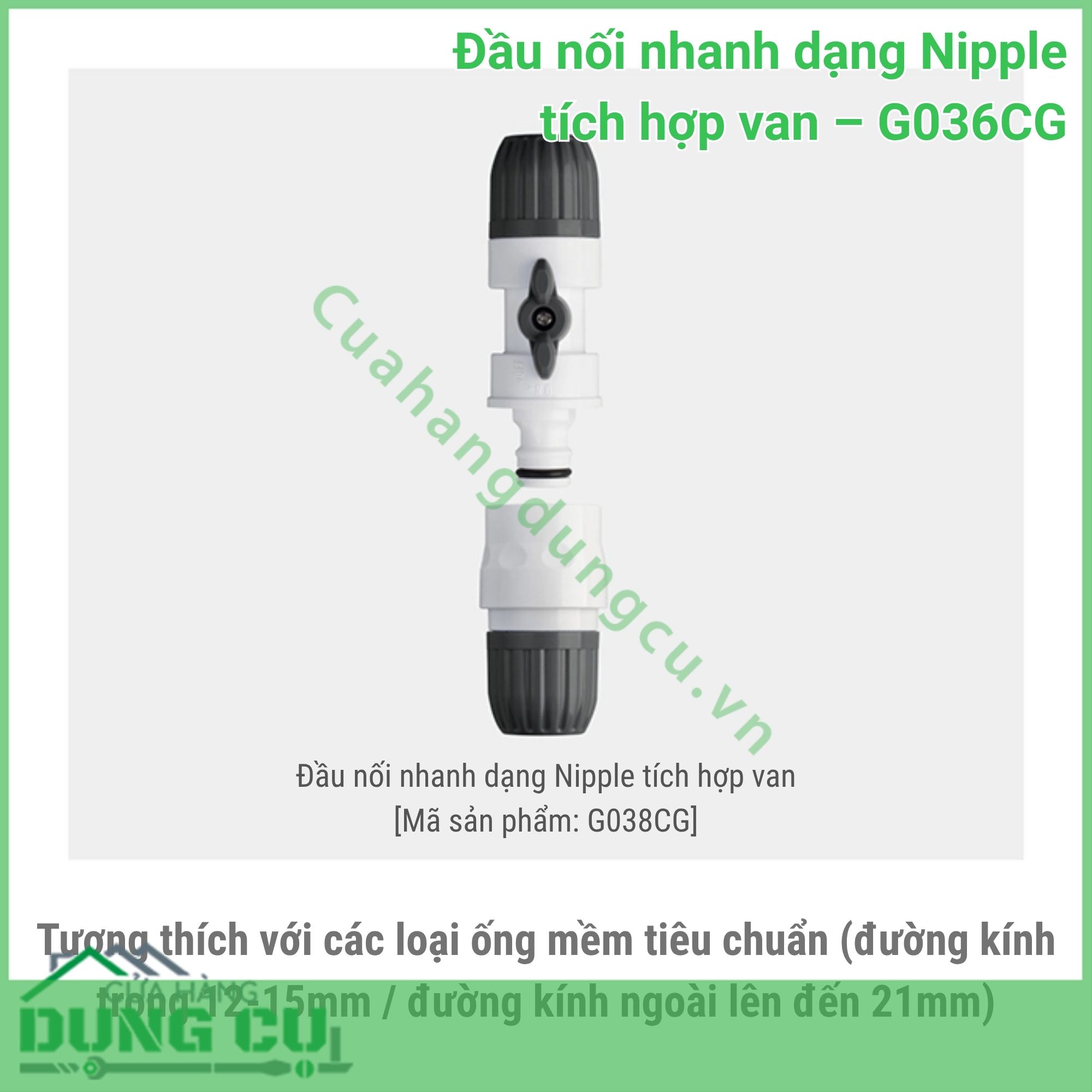 Đầu Nối Ống Nước Tích Hợp Van G036CG - Tiêu Chuẩn Kỹ Thuật Vận Hành Tối Ưu