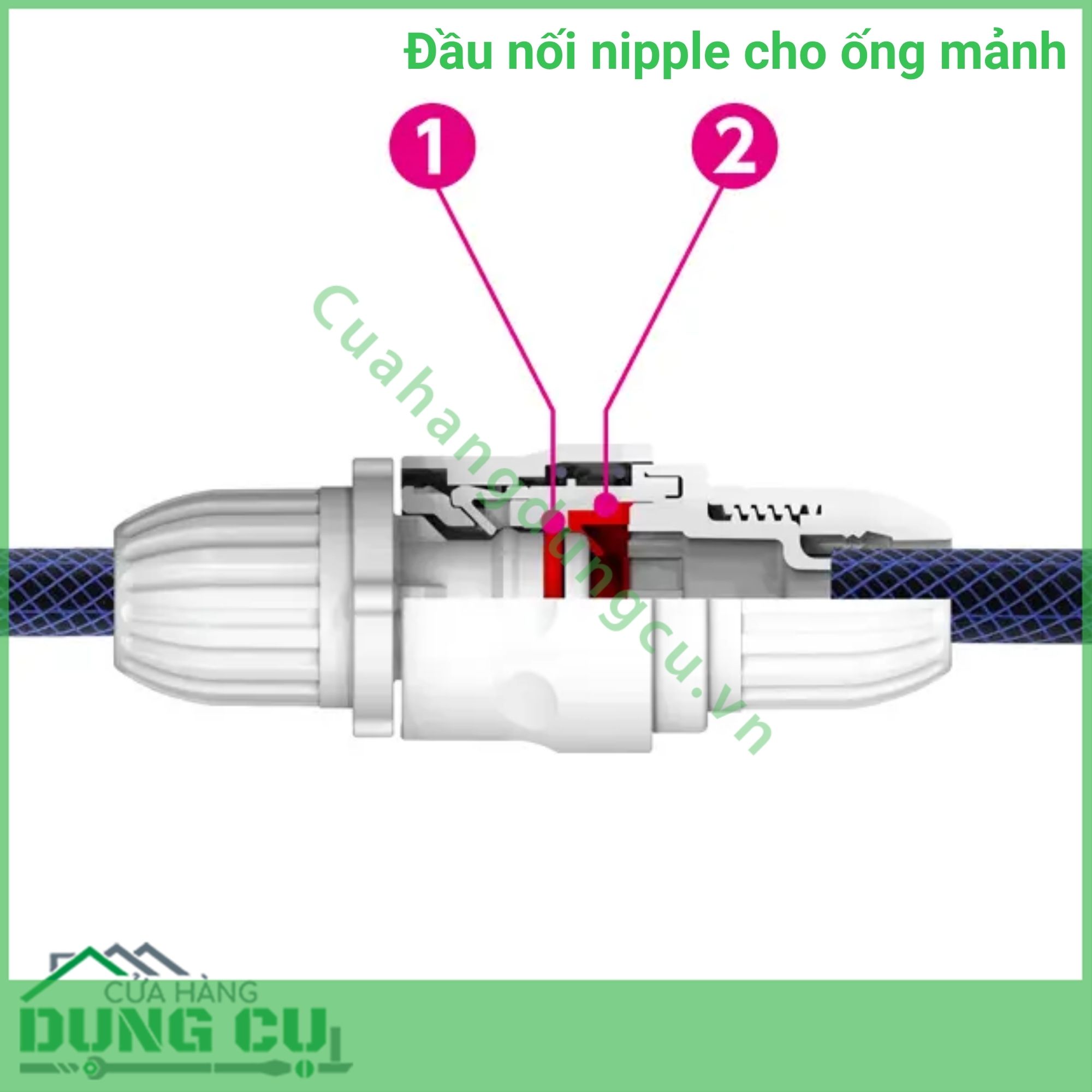 Đầu Nối Nipple Cho Ống Mảnh Slim Hose G040SH - Giải Pháp Kết Nối Nhanh Chống Rò Rỉ Tuyệt Đối
