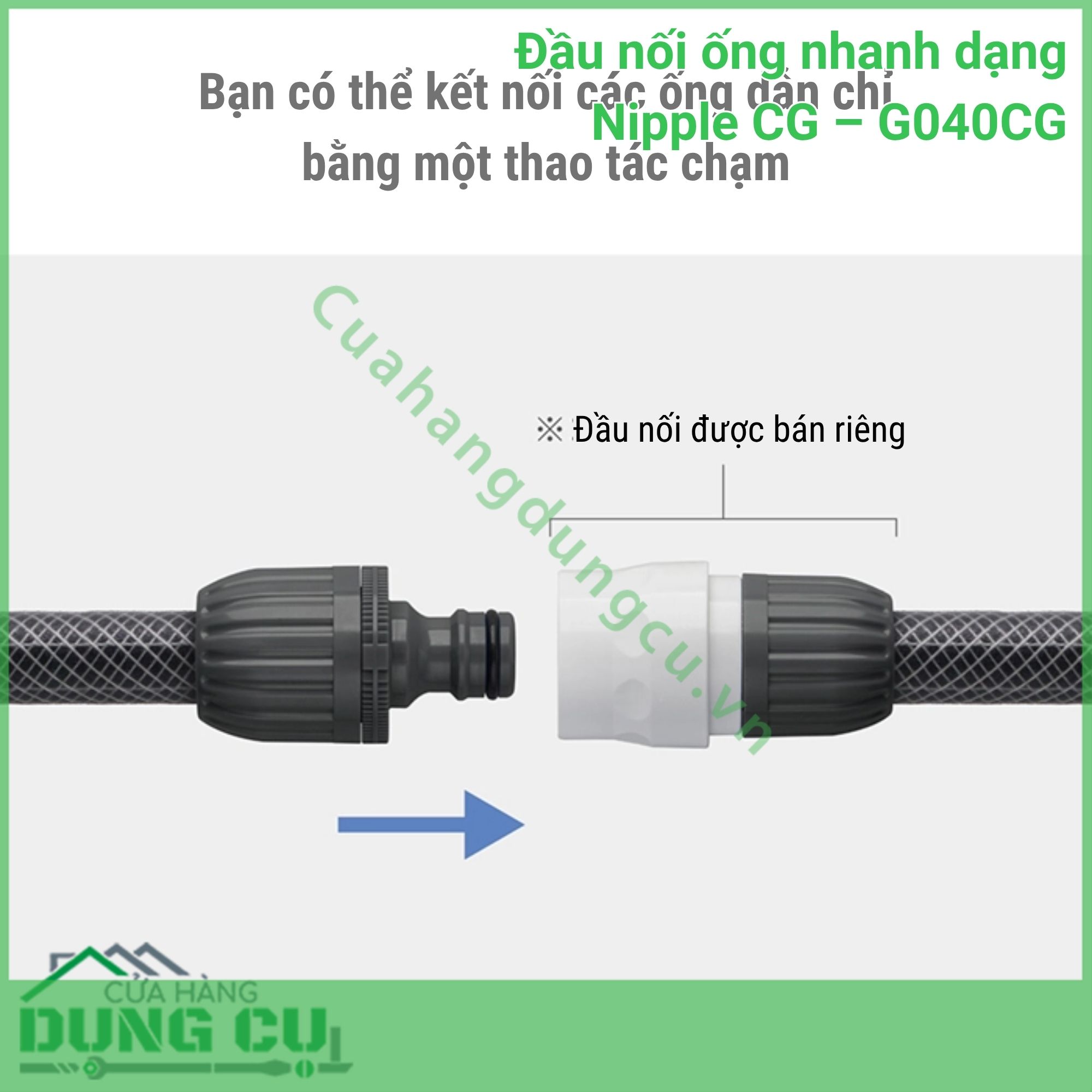 Đầu Nối Ống Nhanh Dạng Nipple CG G040CG - Giải Pháp Mở Rộng Và Chống Rò Rỉ Hoàn Hảo