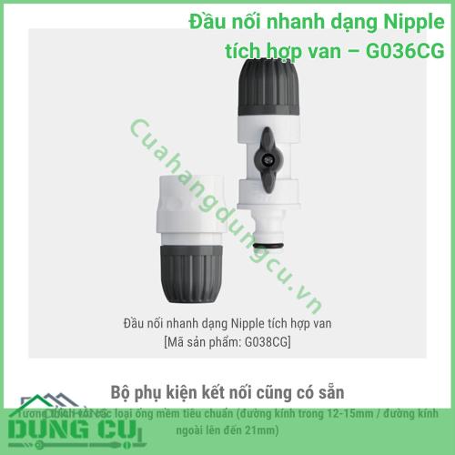 Đầu Nối Ống Nước Tích Hợp Van G036CG - Tiêu Chuẩn Kỹ Thuật Vận Hành Tối Ưu