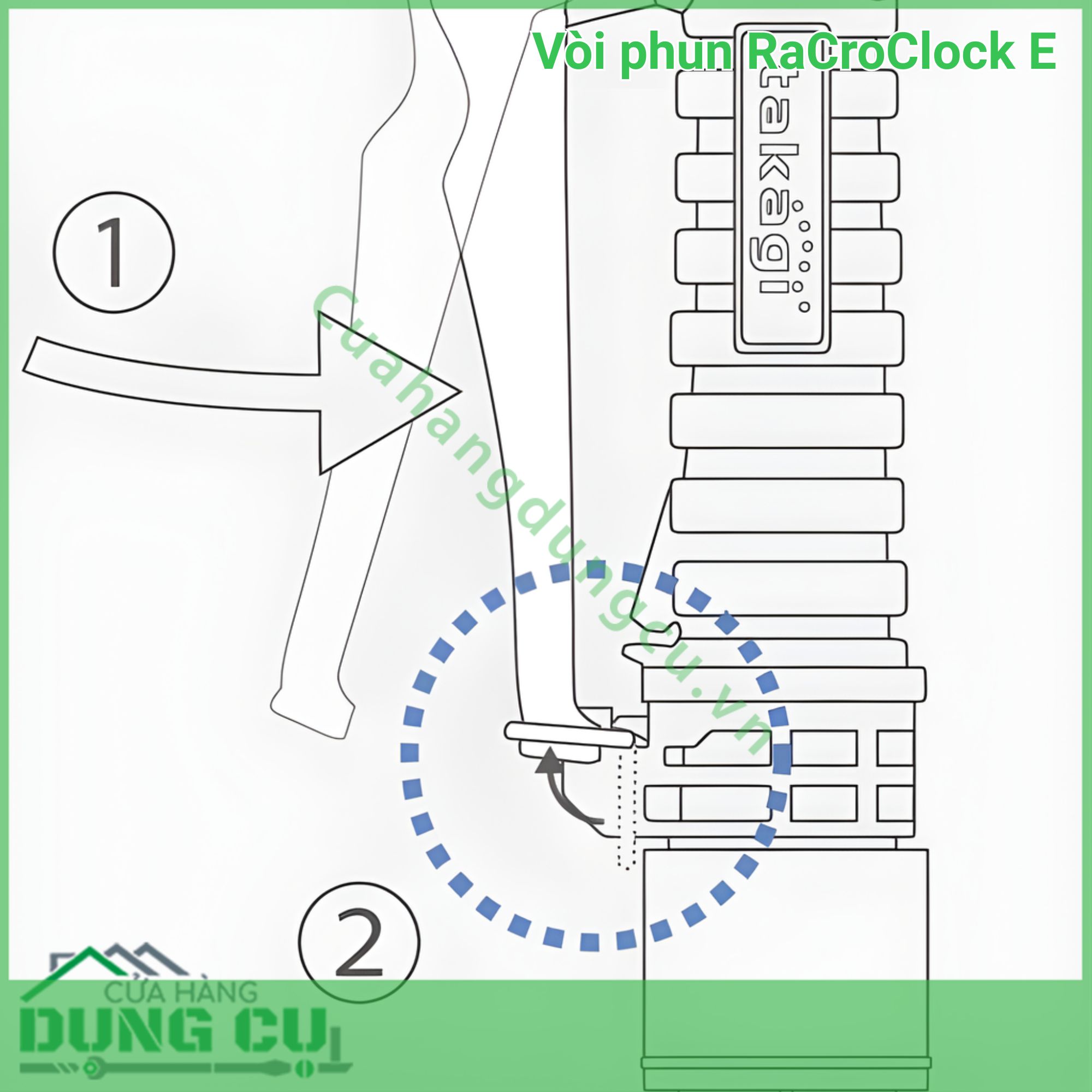 Vòi Phun Nước RaCroClock E QG551 - Giải Pháp Tưới Tiêu Và Vệ Sinh Đa Năng