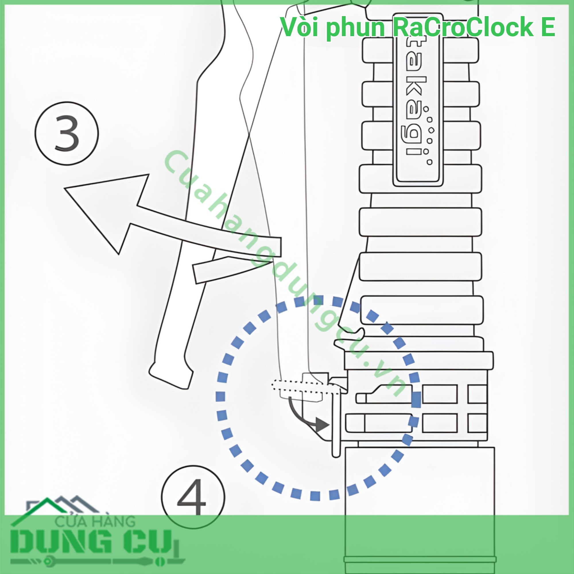 Vòi Phun Nước RaCroClock E QG551 - Giải Pháp Tưới Tiêu Và Vệ Sinh Đa Năng
