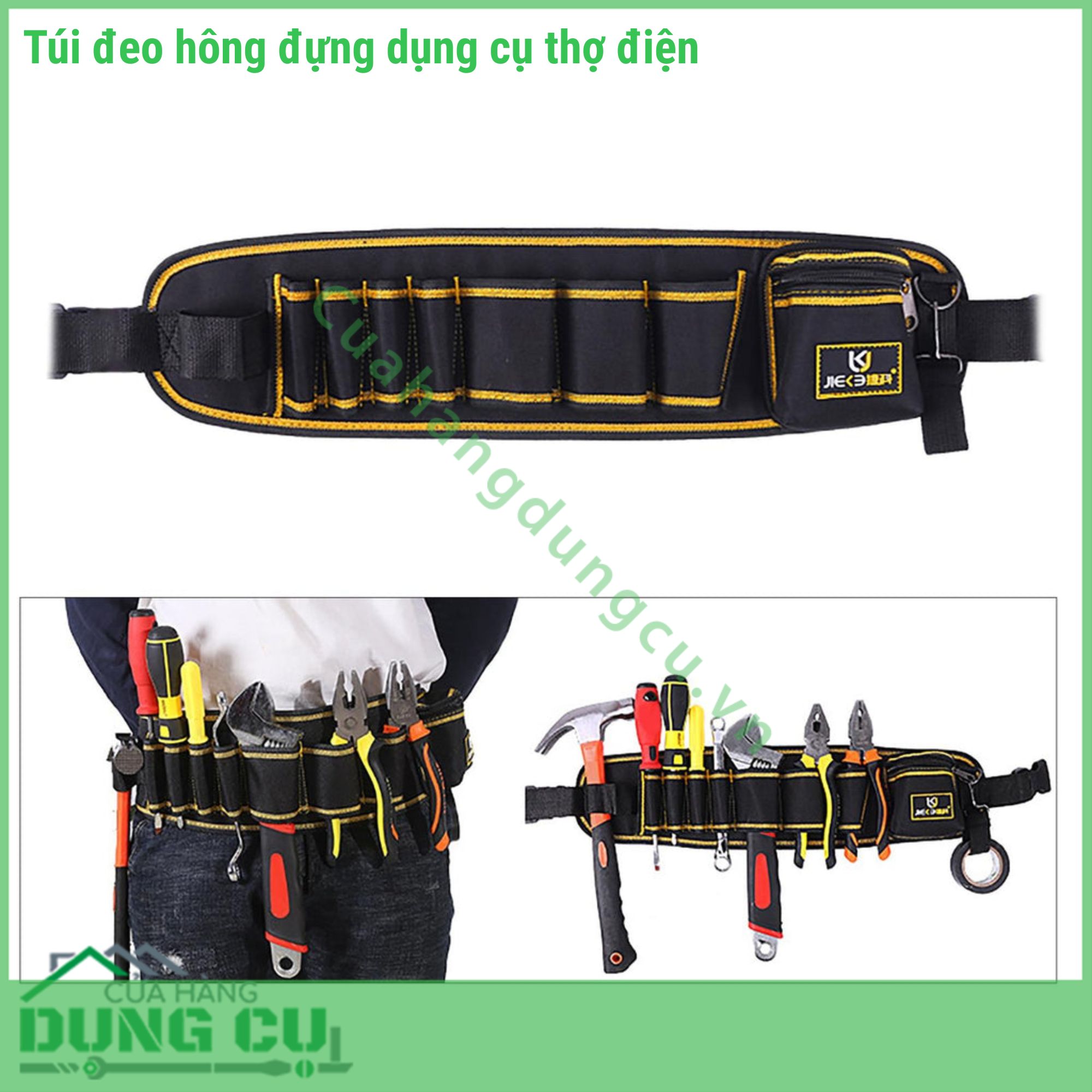 Túi Đeo Hông Chuyên Dụng Jieba JK-104 - Tiêu Chuẩn Kỹ Thuật Khắt Khe Cho Thợ Lành Nghề