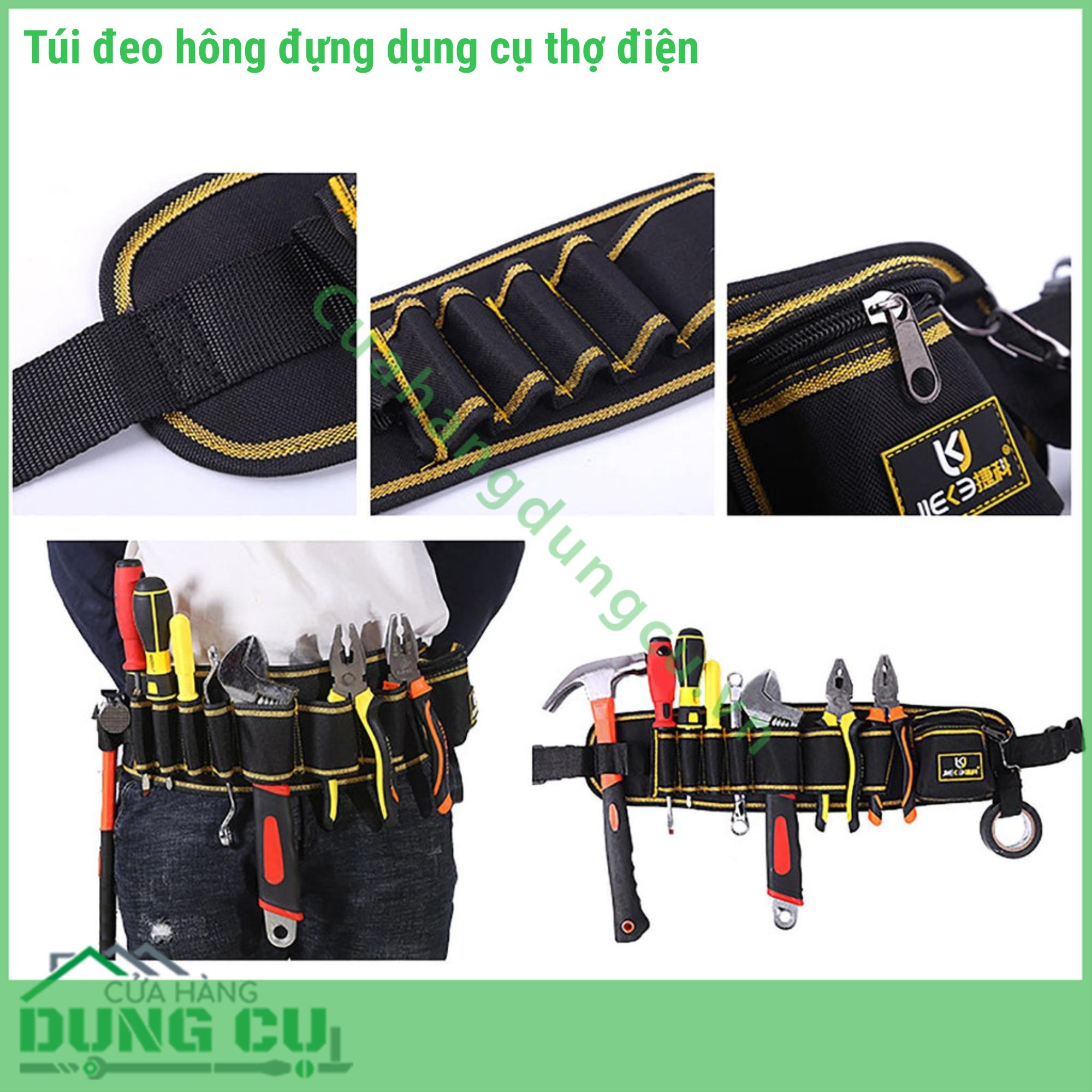 Túi Đeo Hông Chuyên Dụng Jieba JK-104 - Tiêu Chuẩn Kỹ Thuật Khắt Khe Cho Thợ Lành Nghề