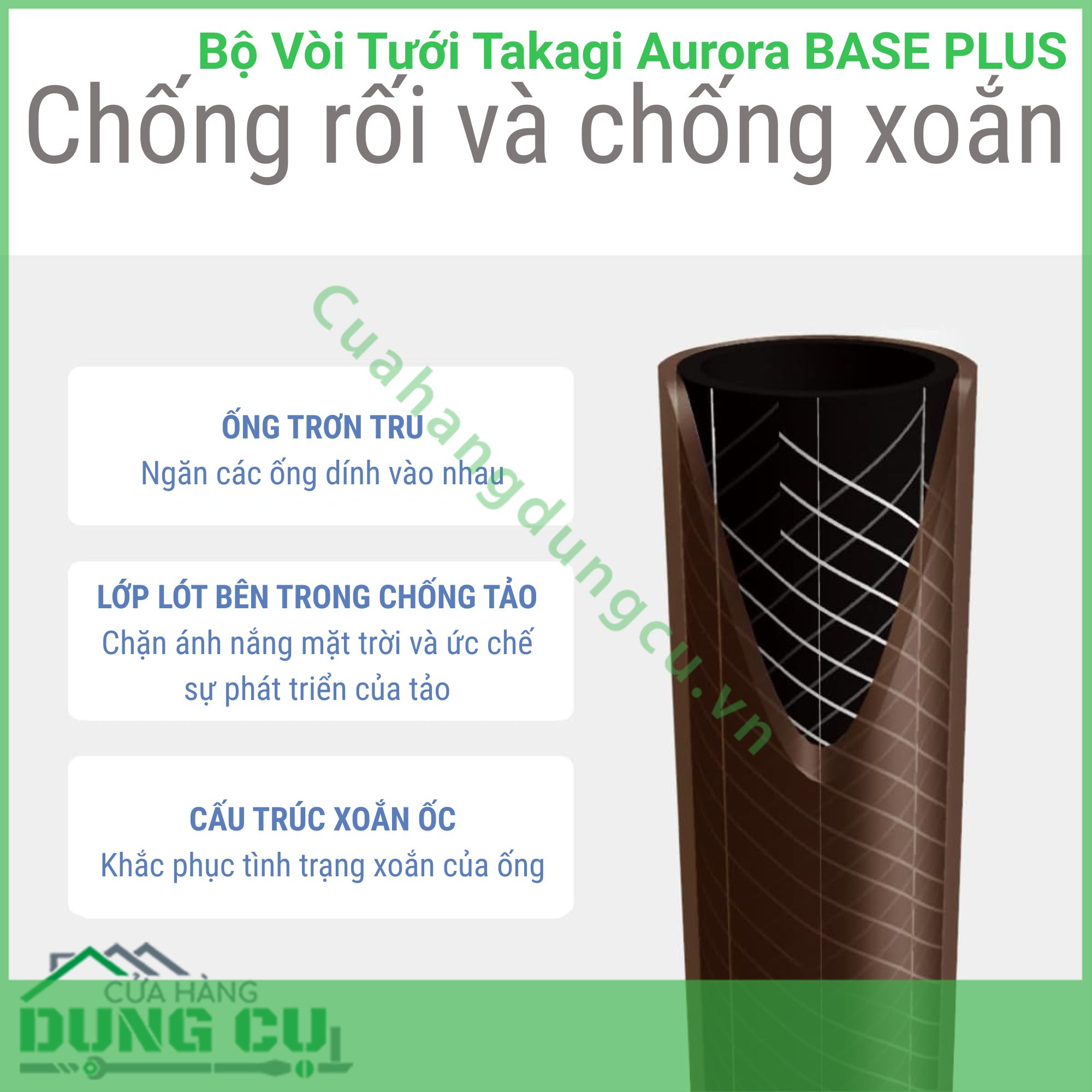 Bộ Vòi Tưới Takagi Aurora BASE PLUS 30m R1330BRA - Trải Nghiệm Chăm Sóc Không Gian Sống Đẳng Cấp