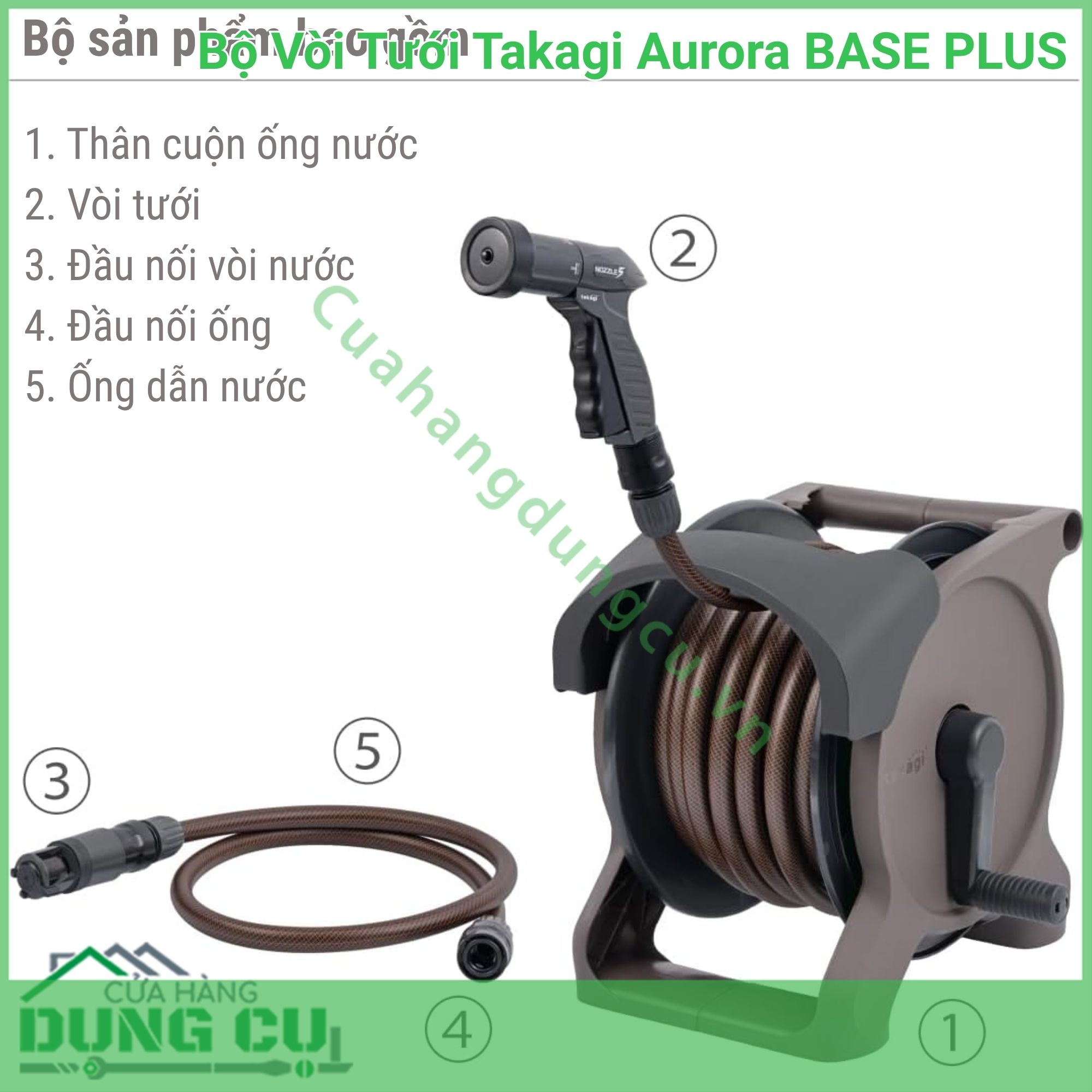 Bộ Vòi Tưới Takagi Aurora BASE PLUS 30m R1330BRA - Trải Nghiệm Chăm Sóc Không Gian Sống Đẳng Cấp