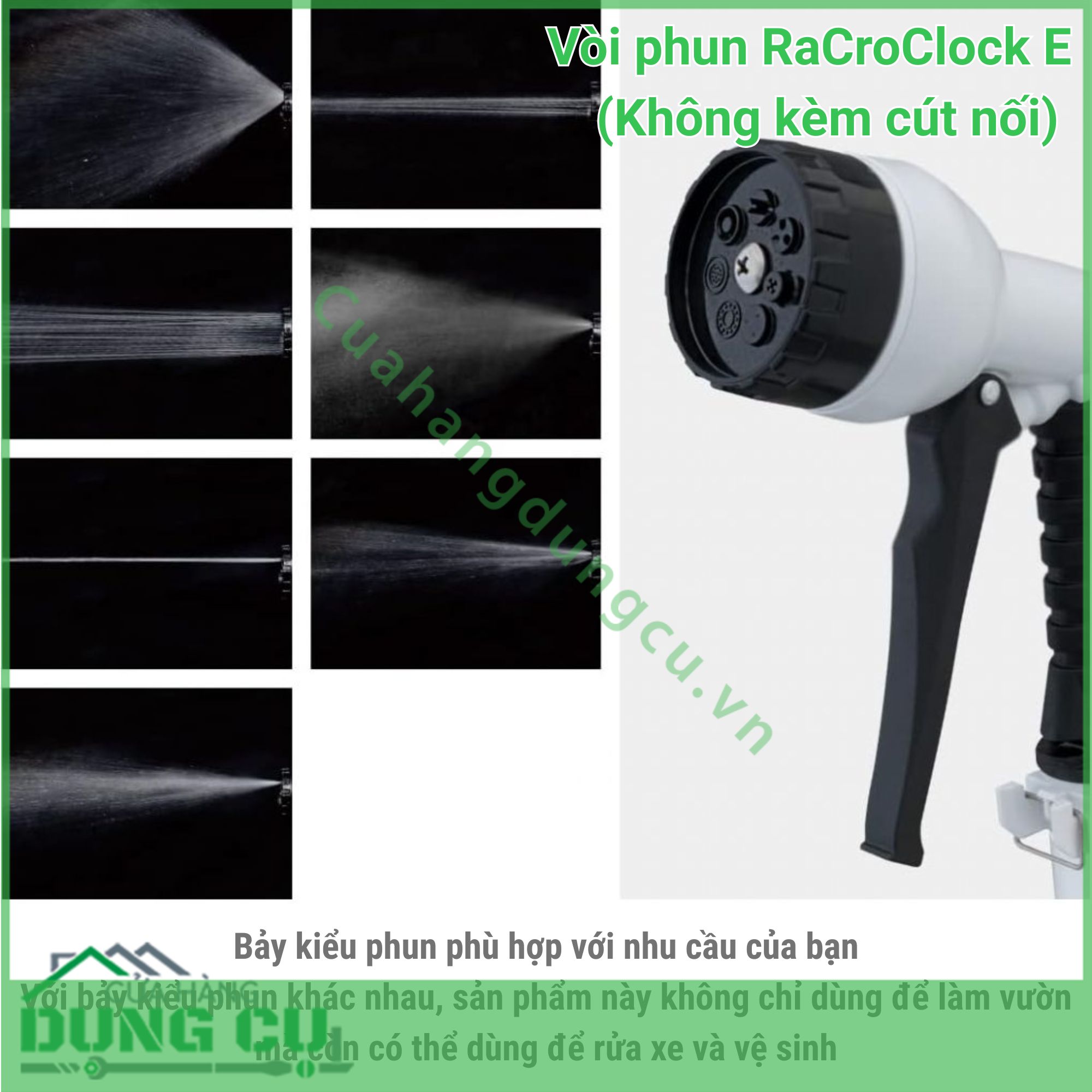 Vòi Phun Nước Takagi RaCroClock E (Không Cút Nối) - Giải Pháp Tưới Tiêu Và Vệ Sinh Chuyên Nghiệp