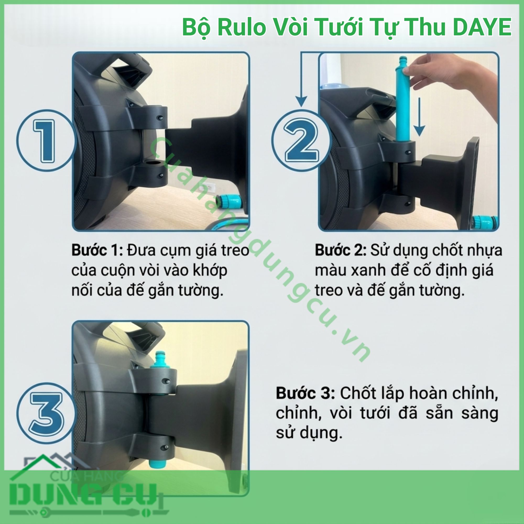 Bộ Rulo Vòi Tưới Tự Thu 20M DAYE – Giải Pháp Chăm Sóc Không Gian Xanh Toàn Diện