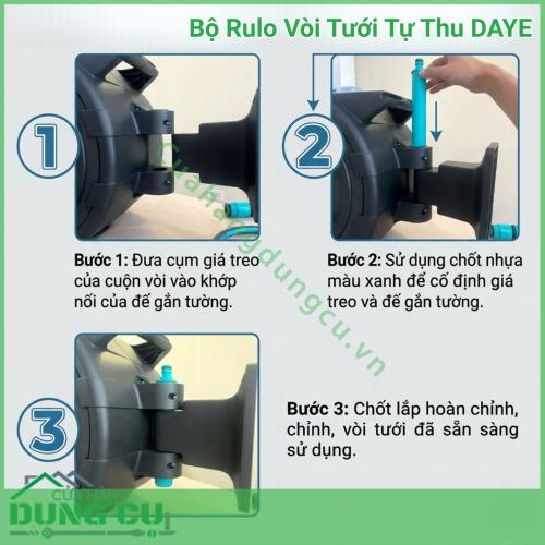 Bộ Rulo Vòi Tưới Tự Thu 20M DAYE – Giải Pháp Chăm Sóc Không Gian Xanh Toàn Diện