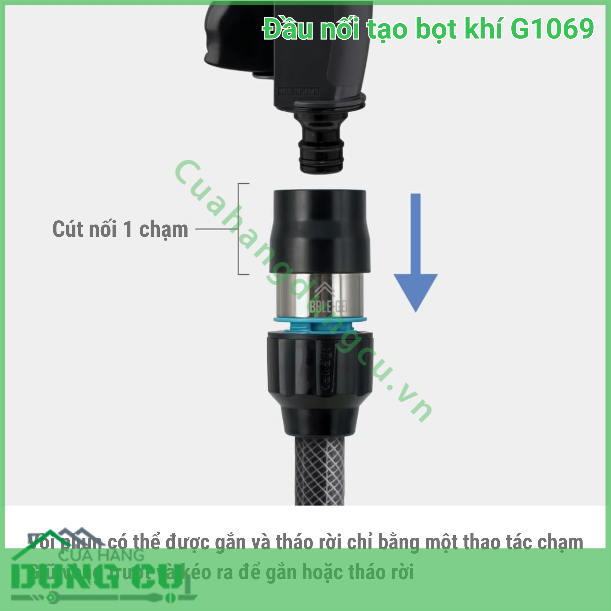 Đầu Nối Tạo Bọt Khí Takagi G1069 - Giải Pháp Tưới Tiêu Và Làm Sạch Đột Phá Từ Nhật Bản